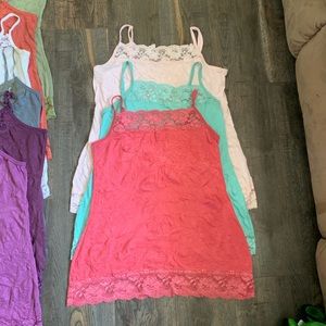 Coral and Mint Maurice’s Crinkle Camisoles